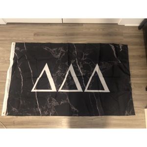 Tri Delta black marble flag